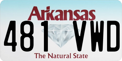 AR license plate 481VWD