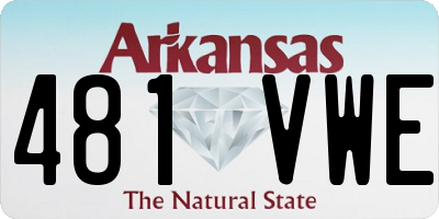 AR license plate 481VWE