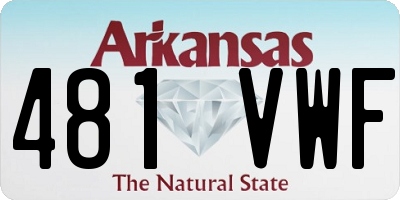 AR license plate 481VWF