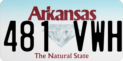 AR license plate 481VWH