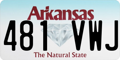 AR license plate 481VWJ