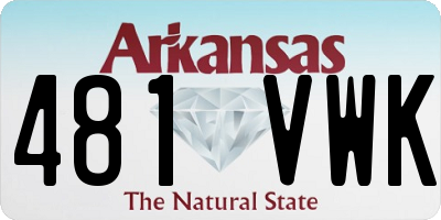 AR license plate 481VWK