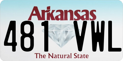 AR license plate 481VWL