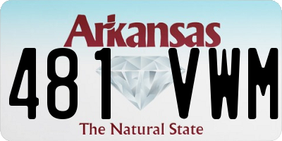 AR license plate 481VWM