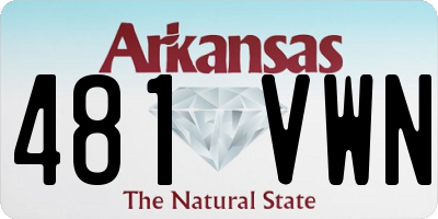 AR license plate 481VWN