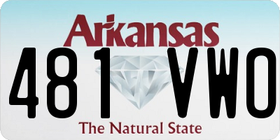 AR license plate 481VWO