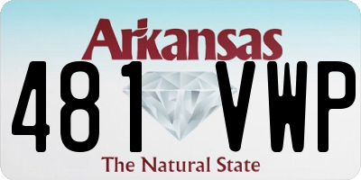 AR license plate 481VWP