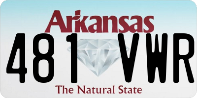 AR license plate 481VWR