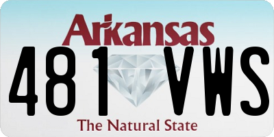 AR license plate 481VWS