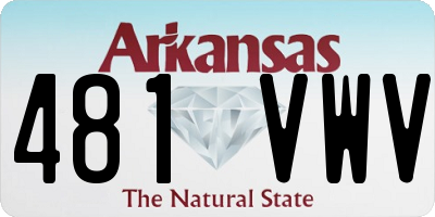 AR license plate 481VWV