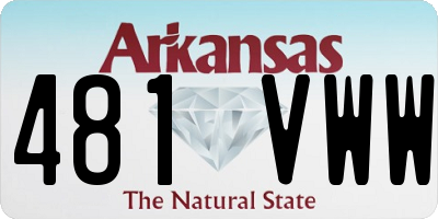 AR license plate 481VWW
