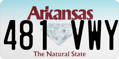 AR license plate 481VWY