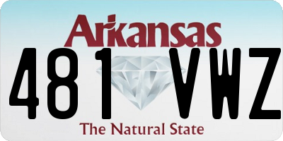 AR license plate 481VWZ