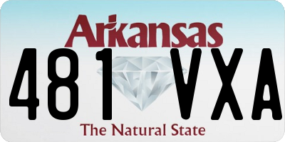 AR license plate 481VXA