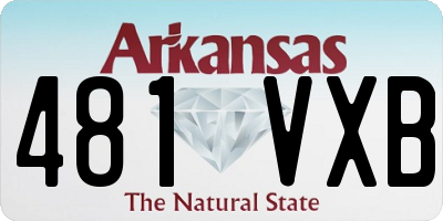 AR license plate 481VXB