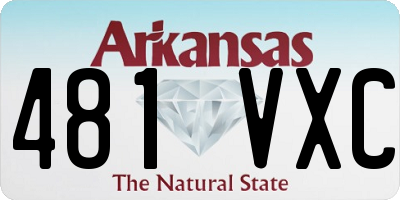 AR license plate 481VXC