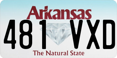 AR license plate 481VXD