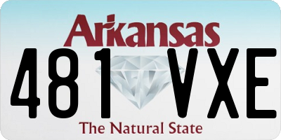 AR license plate 481VXE