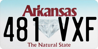 AR license plate 481VXF