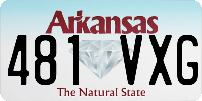 AR license plate 481VXG