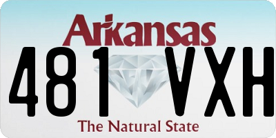 AR license plate 481VXH