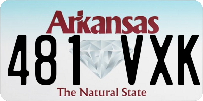 AR license plate 481VXK