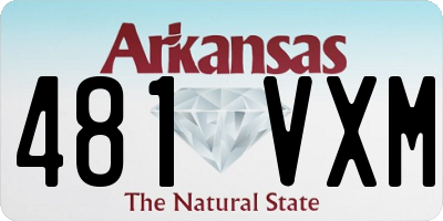 AR license plate 481VXM