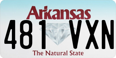 AR license plate 481VXN