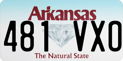 AR license plate 481VXO