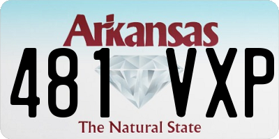 AR license plate 481VXP