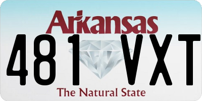 AR license plate 481VXT