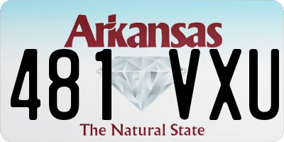 AR license plate 481VXU