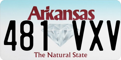 AR license plate 481VXV