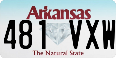 AR license plate 481VXW
