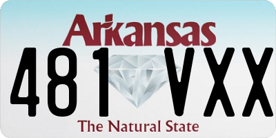 AR license plate 481VXX