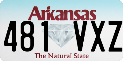 AR license plate 481VXZ