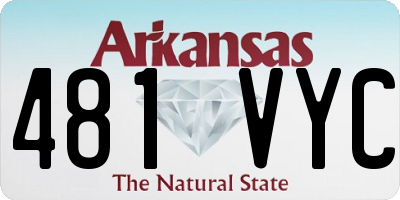 AR license plate 481VYC