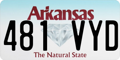 AR license plate 481VYD