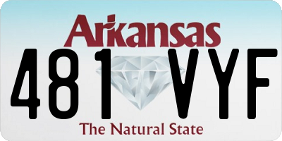 AR license plate 481VYF