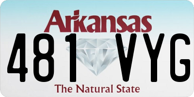 AR license plate 481VYG