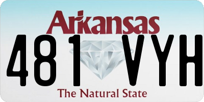 AR license plate 481VYH