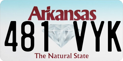 AR license plate 481VYK