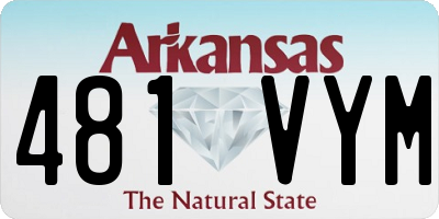 AR license plate 481VYM