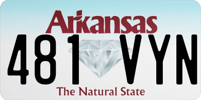 AR license plate 481VYN