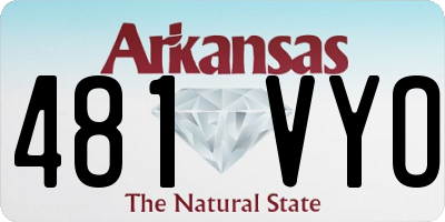 AR license plate 481VYO