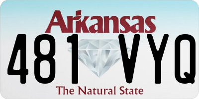 AR license plate 481VYQ