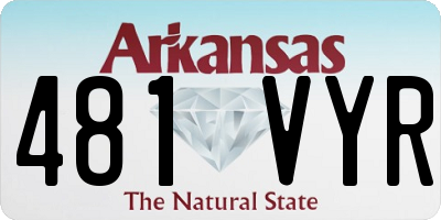 AR license plate 481VYR