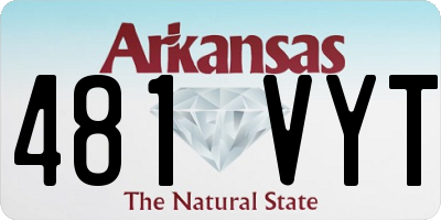 AR license plate 481VYT