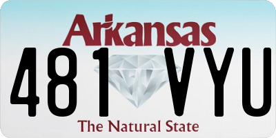 AR license plate 481VYU