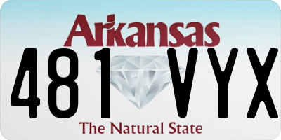 AR license plate 481VYX
